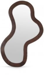 Oblique Acacia Wood Frame Mirror