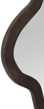 Oblique Acacia Wood Frame Mirror - Image 5