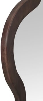 Oblique Acacia Wood Frame Mirror - Image 6