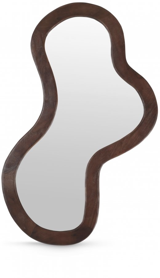 25976.jpg Oblique Acacia Wood Frame Mirror - Image 1