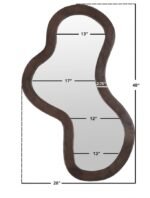 Oblique Acacia Wood Frame Mirror - Image 7
