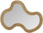 Oblique Acacia Wood Frame Mirror - Image 3