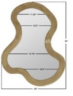 Oblique Acacia Wood Frame Mirror - Image 7