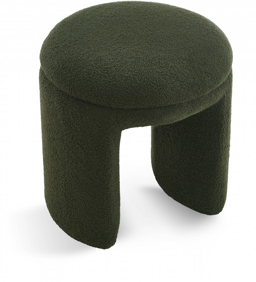 26118.jpg Bowen Faux Shearling Teddy Fabric Upholstered Stool - Image 1