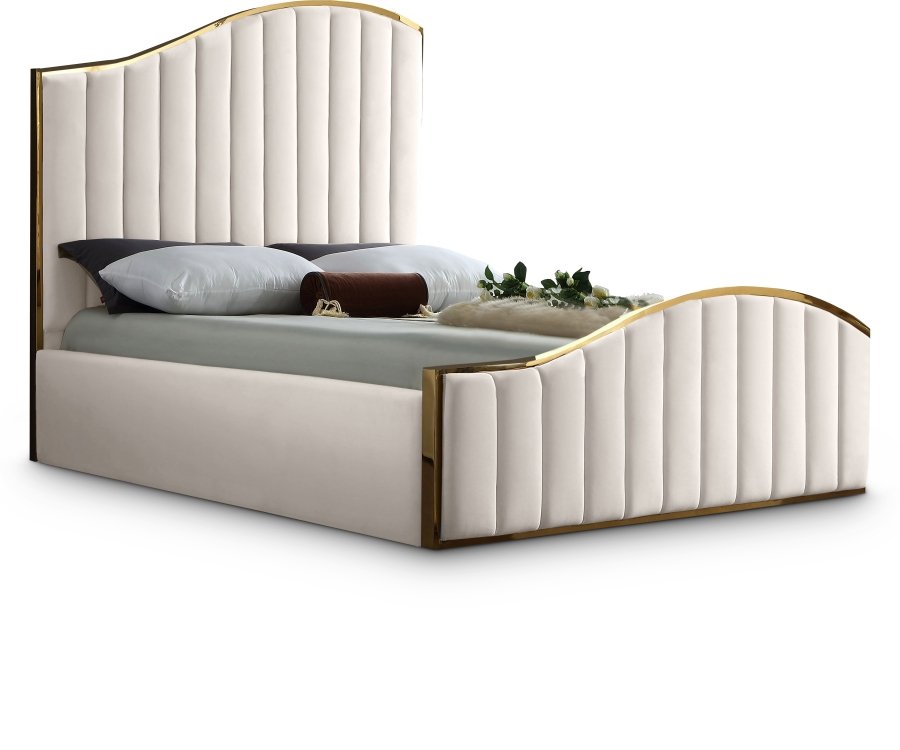 2624.jpg Jolie Velvet Upholstered Bed - Image 1