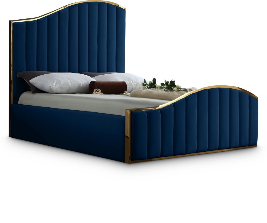 2627.jpg Jolie Velvet Upholstered Bed - Image 1