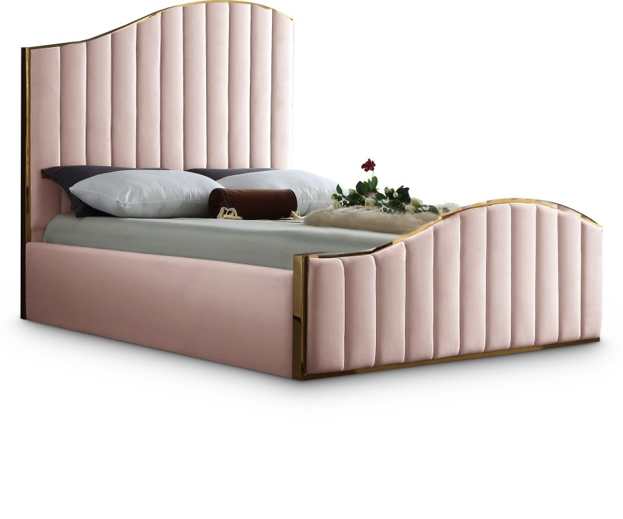 2636.jpg Jolie Velvet Upholstered Bed - Image 1