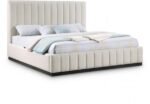 Lucia Linen Textured Fabric Upholstered Bed