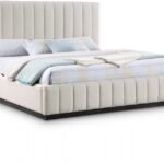 Lucia Linen Textured Fabric Upholstered Bed