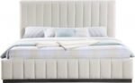 Lucia Linen Textured Fabric Upholstered Bed - Image 3