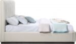 Lucia Linen Textured Fabric Upholstered Bed - Image 4
