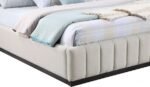 Lucia Linen Textured Fabric Upholstered Bed - Image 6