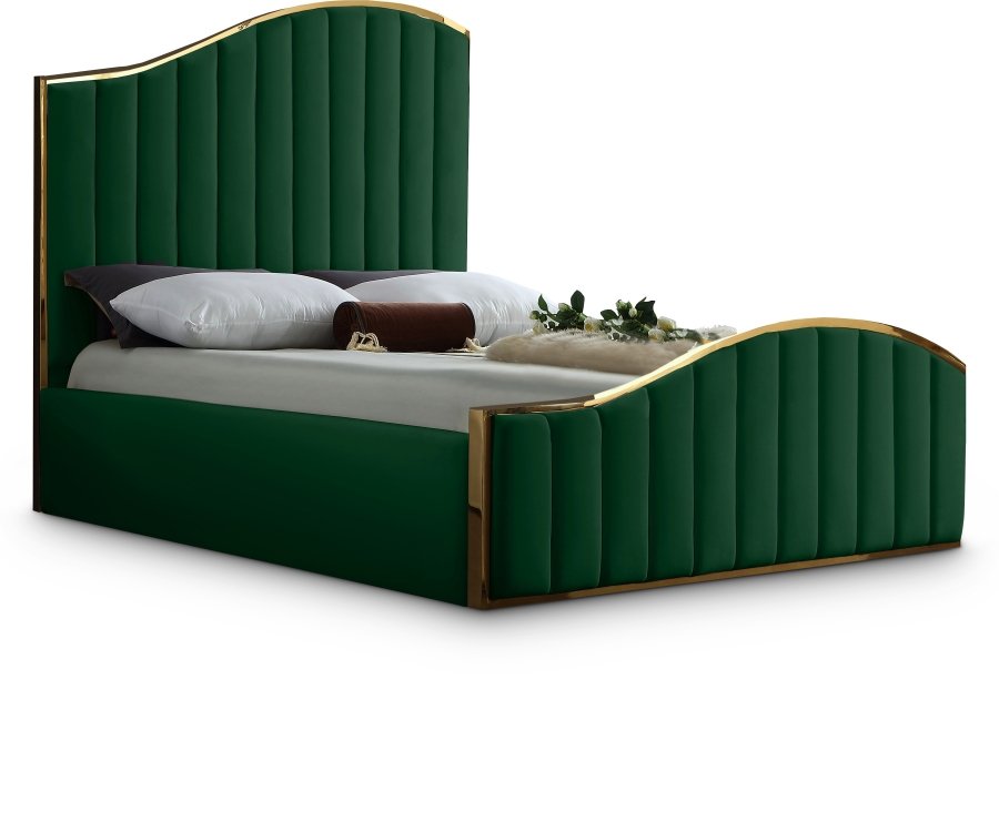 2639.jpg Jolie Velvet Upholstered Bed - Image 1