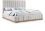 Lucia Linen Textured Fabric Upholstered Bed