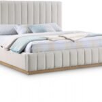 Lucia Linen Textured Fabric Upholstered Bed