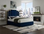 Hugo Velvet Upholstered Bed - Image 2