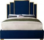 Hugo Velvet Upholstered Bed - Image 3