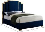 Hugo Velvet Upholstered Bed - Image 4