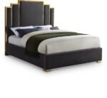 Hugo Velvet Upholstered Bed