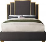 Hugo Velvet Upholstered Bed - Image 4