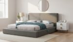 Terra Boucle Fabric Upholstered Bed - Image 2