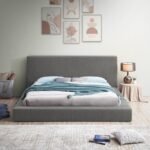 Terra Boucle Fabric Upholstered Bed - Image 4