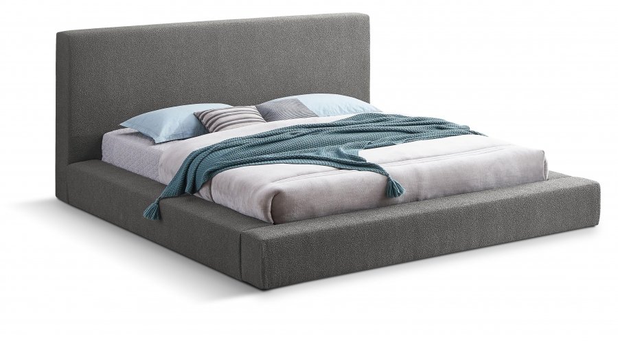 26488.jpg Terra Boucle Fabric Upholstered Bed - Image 1