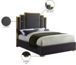 Hugo Velvet Upholstered Bed - Image 6