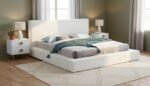 Terra Boucle Fabric Upholstered Bed - Image 2