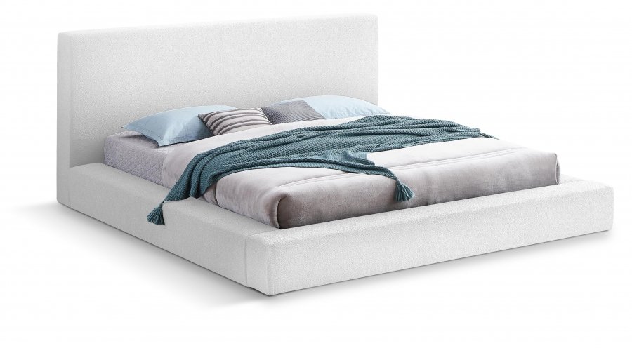 26492.jpg Terra Boucle Fabric Upholstered Bed - Image 1