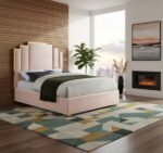 Hugo Velvet Upholstered Bed - Image 2