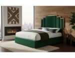 Hugo Velvet Upholstered Bed - Image 2