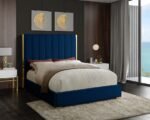 Becca Velvet Upholstered Bed - Image 2