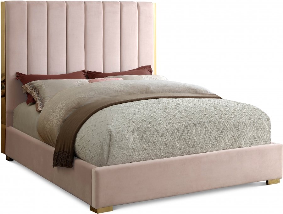 2672.jpg Becca Velvet Upholstered Bed - Image 1