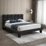 Deco Boucle Fabric Upholstered Bed - Image 2