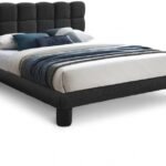 Deco Boucle Fabric Upholstered Bed