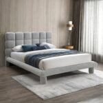 Deco Boucle Fabric Upholstered Bed - Image 2