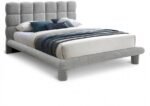 Deco Boucle Fabric Upholstered Bed