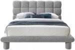 Deco Boucle Fabric Upholstered Bed - Image 3