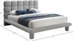 Deco Boucle Fabric Upholstered Bed - Image 6