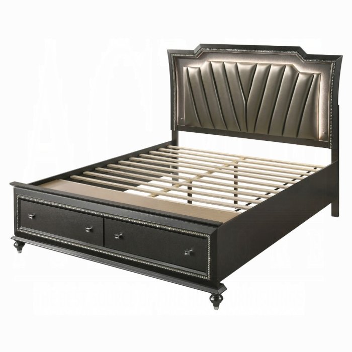 27274ck.jpg Kaitlyn CK Bed W/Led & Storage - Image 1