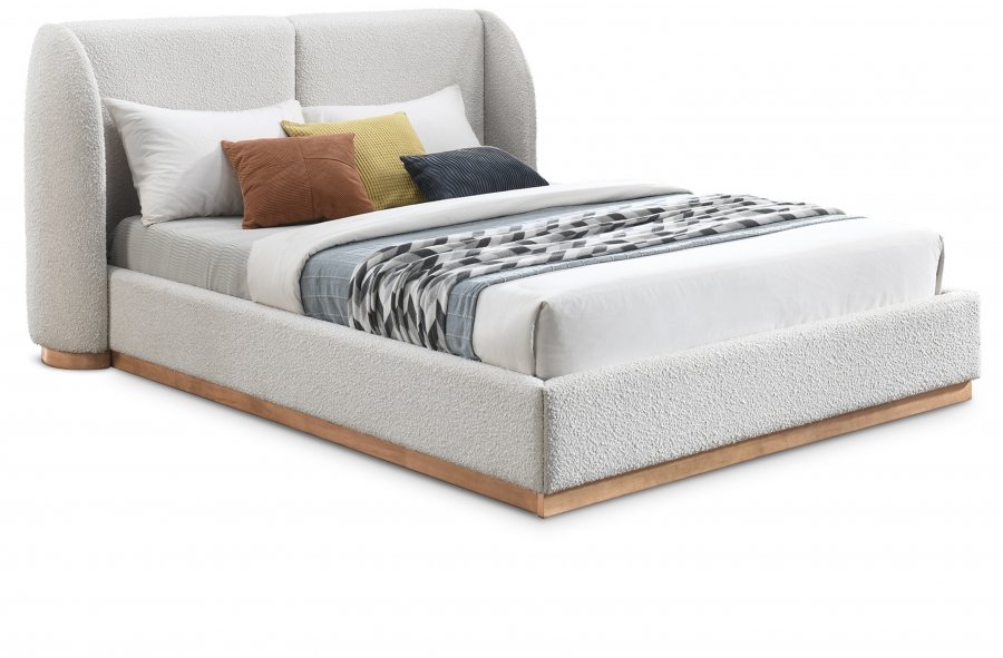 27519.jpg Jardin Boucle Fabric Upholstered Bed - Image 1