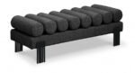 Akeela Linen Textured Fabric Upholstered Bench