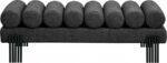 Akeela Linen Textured Fabric Upholstered Bench - Image 3