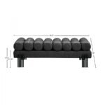 Akeela Linen Textured Fabric Upholstered Bench - Image 7