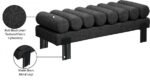 Akeela Linen Textured Fabric Upholstered Bench - Image 8