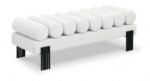 Akeela Linen Textured Fabric Upholstered Bench