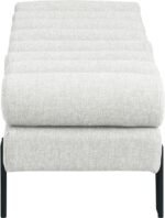 Akeela Linen Textured Fabric Upholstered Bench - Image 4