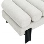 Akeela Linen Textured Fabric Upholstered Bench - Image 5