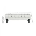 Akeela Linen Textured Fabric Upholstered Bench - Image 7